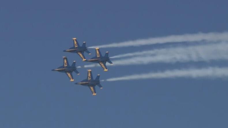 Blue Angels roar back over San Francisco after weather conditions threaten Fleet Week show — CBS Bay Area (KPIX), Tiburon Arts news