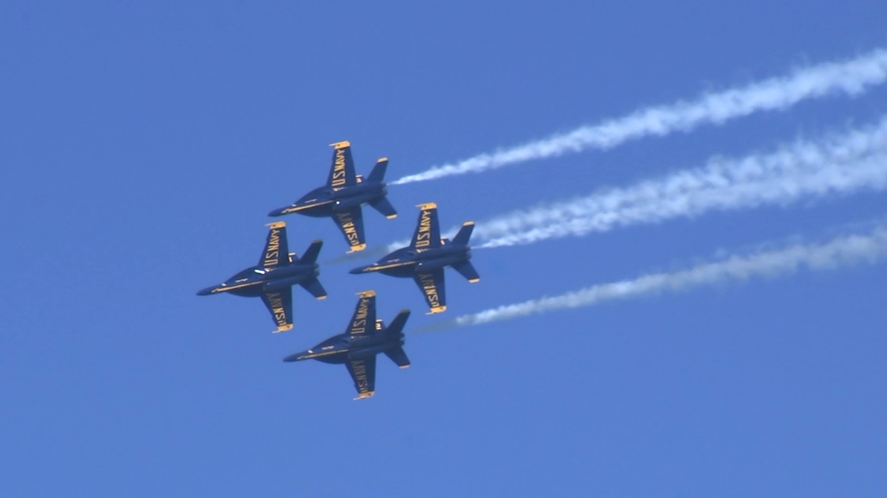 Blue Angels roar back over San Francisco Bay after Friday fog delay
— ABC 7 Bay Area, Tiburon Arts news