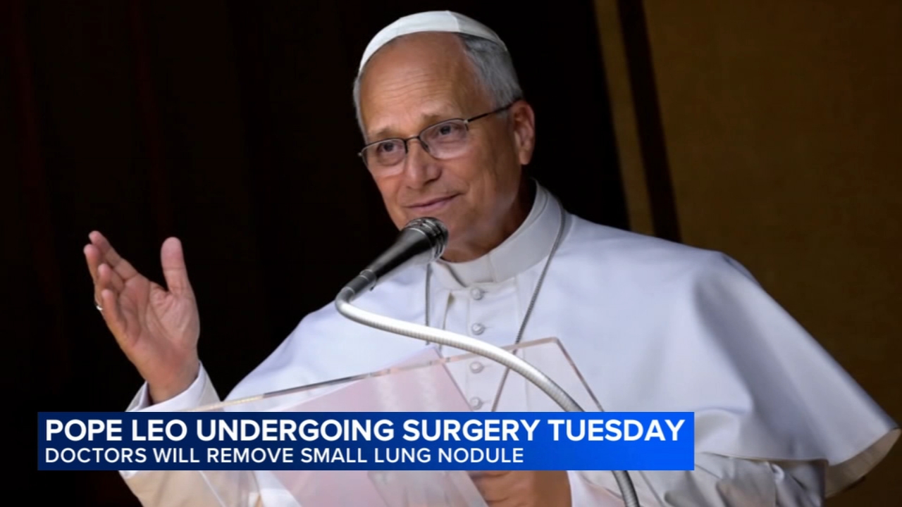 Pope Leo heads to hospital ahead of surgery to remove lung nodule

       — ABC 7 Bay Area, Tiburon Health news
