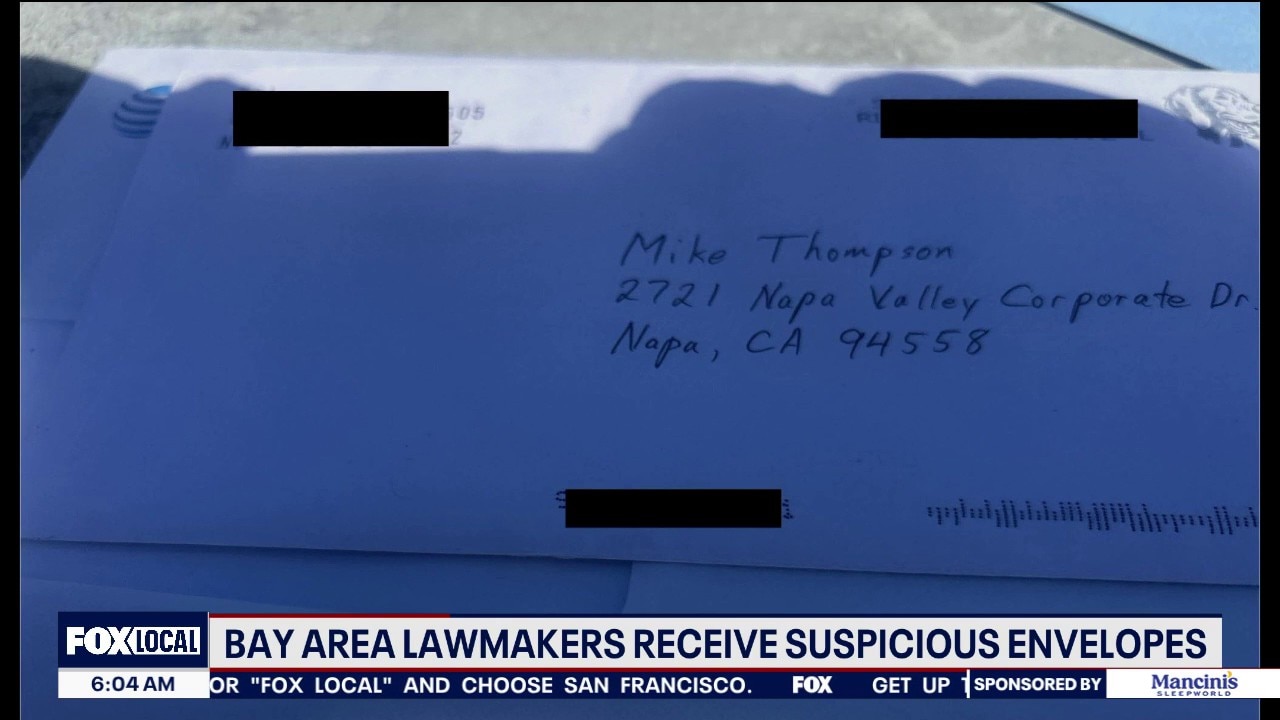 Bay Area lawmakers receive suspicious envelopes — KTVU FOX 2 Bay Area, Tiburon Community news